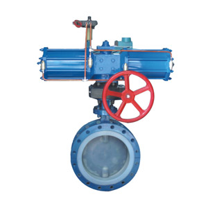 D641F46-16C 衬氟气动法兰蝶阀